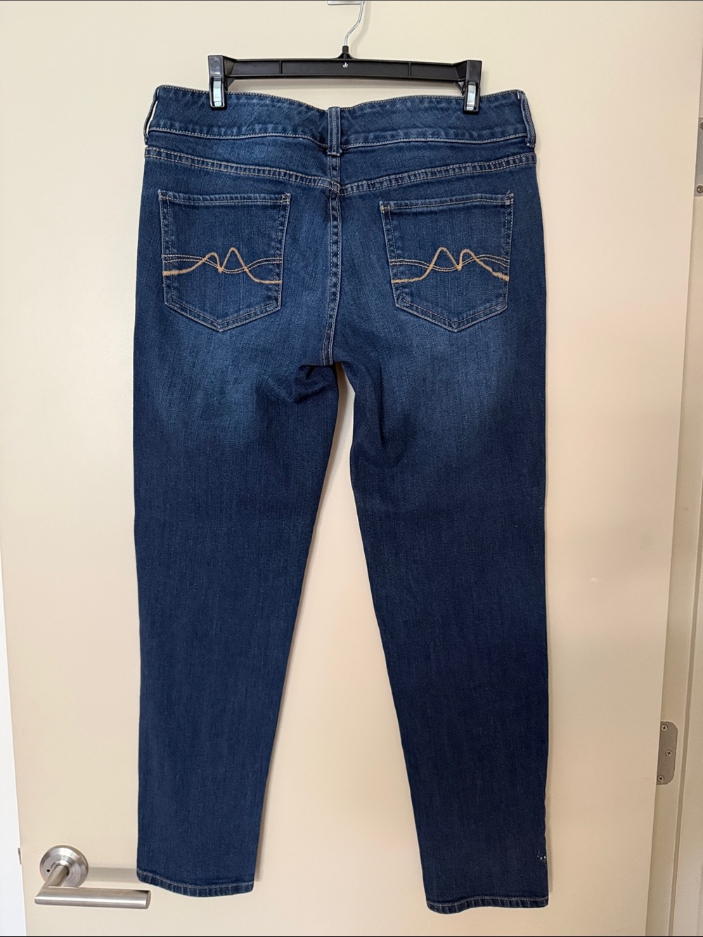 NY&Co Dark Indigo Slim Slouch Jeans Sz 6 - Picture 2 of 6